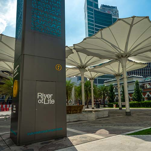 Majid Jamek Market Square, Majid Jamek Market Square, River of Life KL